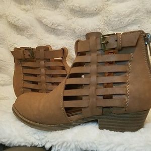 MIA buckle boots almond toe